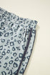High Waist Abstract Animal Print Side Tie Cropped Pants